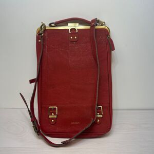 La Flore Paris bobobark Vegan Cork Skin Convertible Backpack Purse Cognac Red